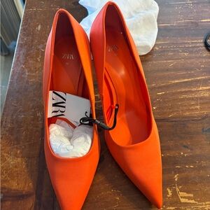 Zara Bold Orange Women's Heels